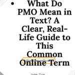 what do pmo mean in text