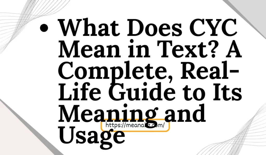 what does cyc mean in text