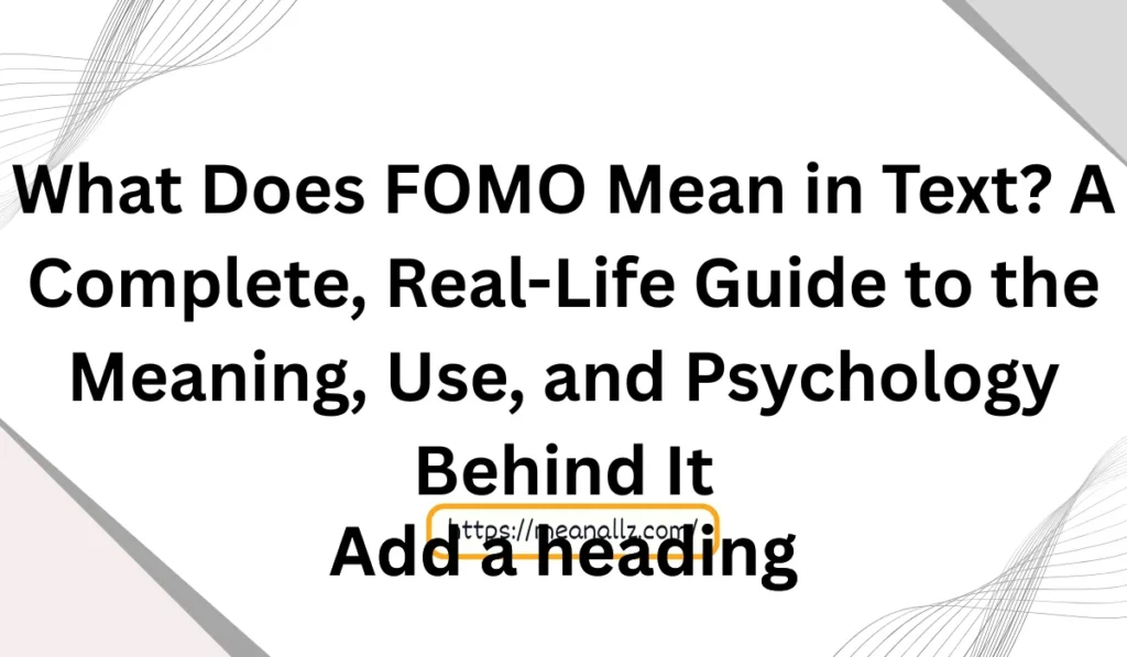 what does fomo mean in text