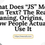 what does js mean in text