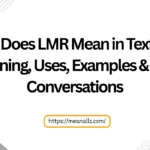 what does lmr mean in text