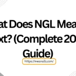 what does ngl mean in text