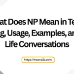what does np mean in text