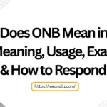 what does onb mean in text