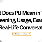 what does pu mean in text