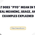 what does pyo mean in text