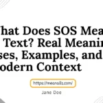 what does sos mean in text