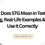 what does stg mean in text