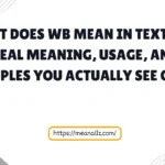 what does wb mean in text