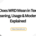 what does wrd mean in text