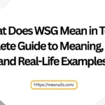 what does wsg mean in text