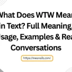what does wtw mean in text