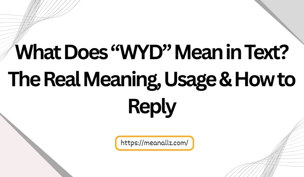 what does wyd mean in text