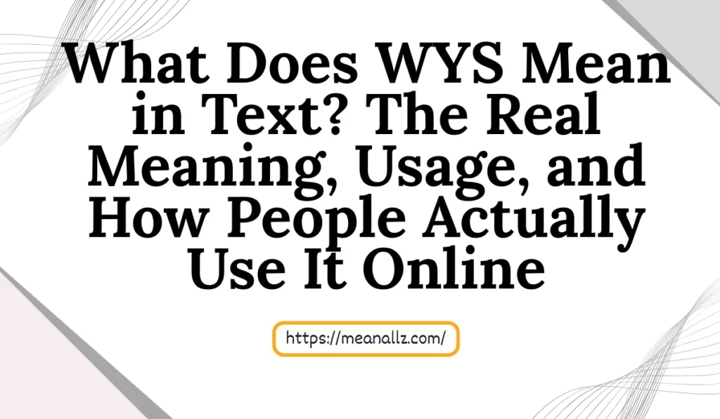 what does wys mean in text