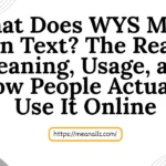 what does wys mean in text