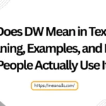 what does dw mean in text