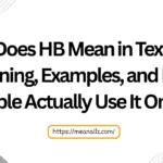 what does hb mean in text