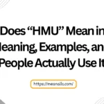 what does hmu mean in text