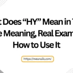 what does hy mean in text