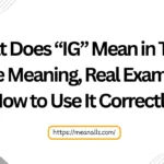 what does ig mean in text