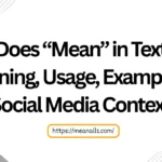 what does mean in text