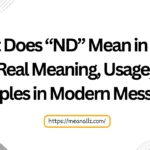 what does nd mean in text