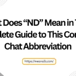 what does nd mean in text