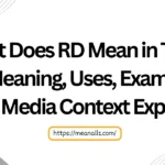 what does rd mean in text