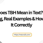 what does tbh mean in text