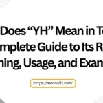 what does yh mean in text
