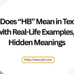 what does hb mean in text