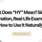 what does hy mean