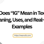 what does ig mean in text
