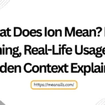 what does ion mean