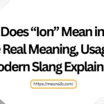 what does ion mean in text