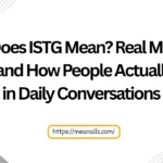 what does istg mean