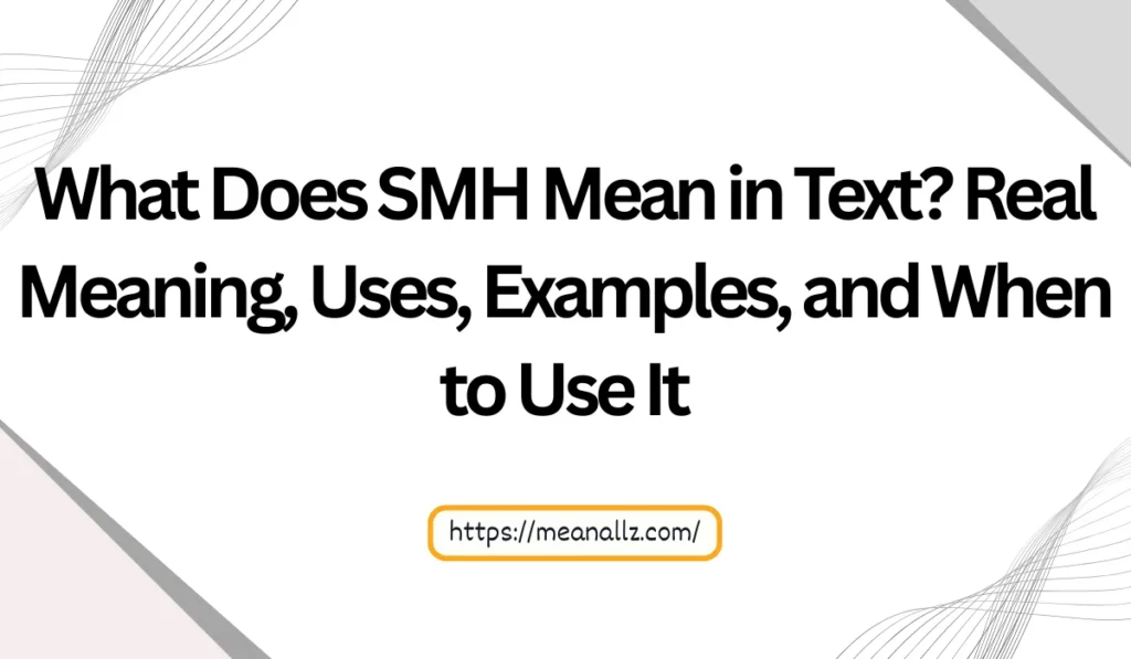 what does smh mean in text