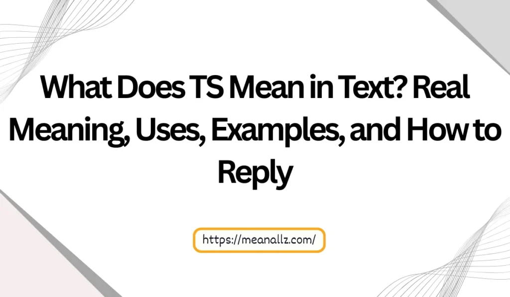 what does ts mean in text