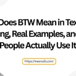 what does btw mean in text