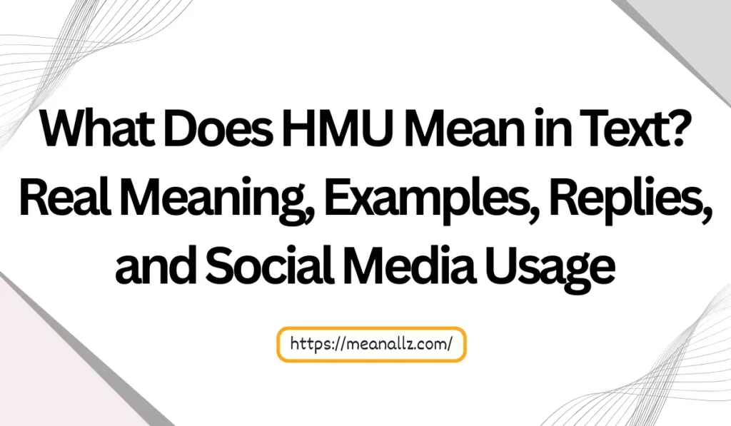 what does hmu mean in text