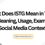 what does istg mean in text