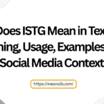 what does istg mean text