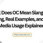 what does oc mean slang
