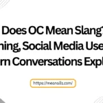 what does oc mean slang