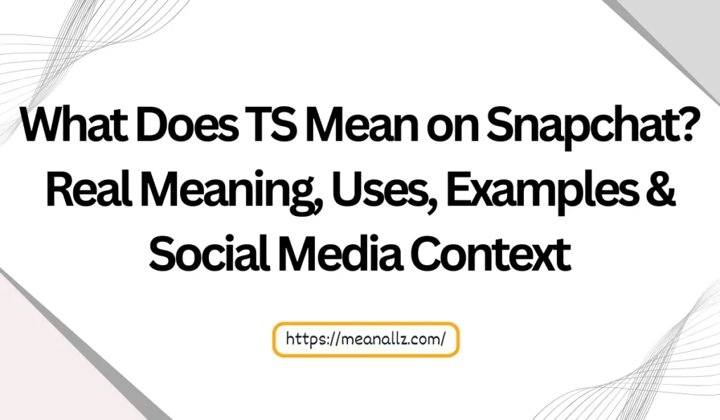 what does ts mean snapchat
