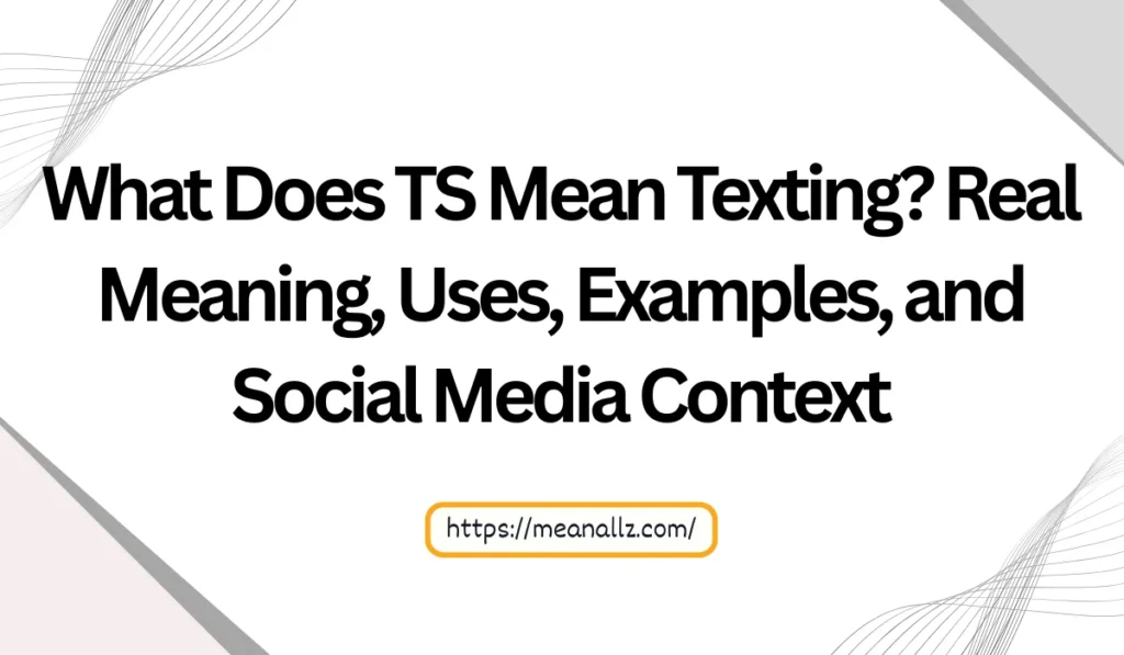 what does ts mean texting