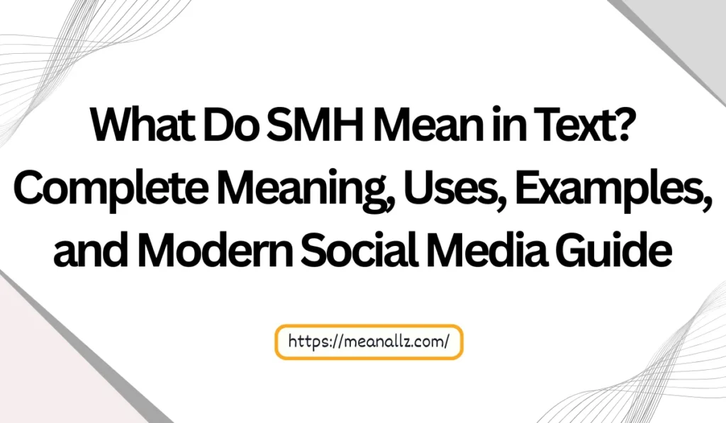 what do smh mean in text