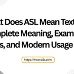 what does asl mean texting