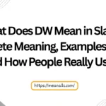 what does dw mean in slang