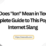 what does ion mean in text